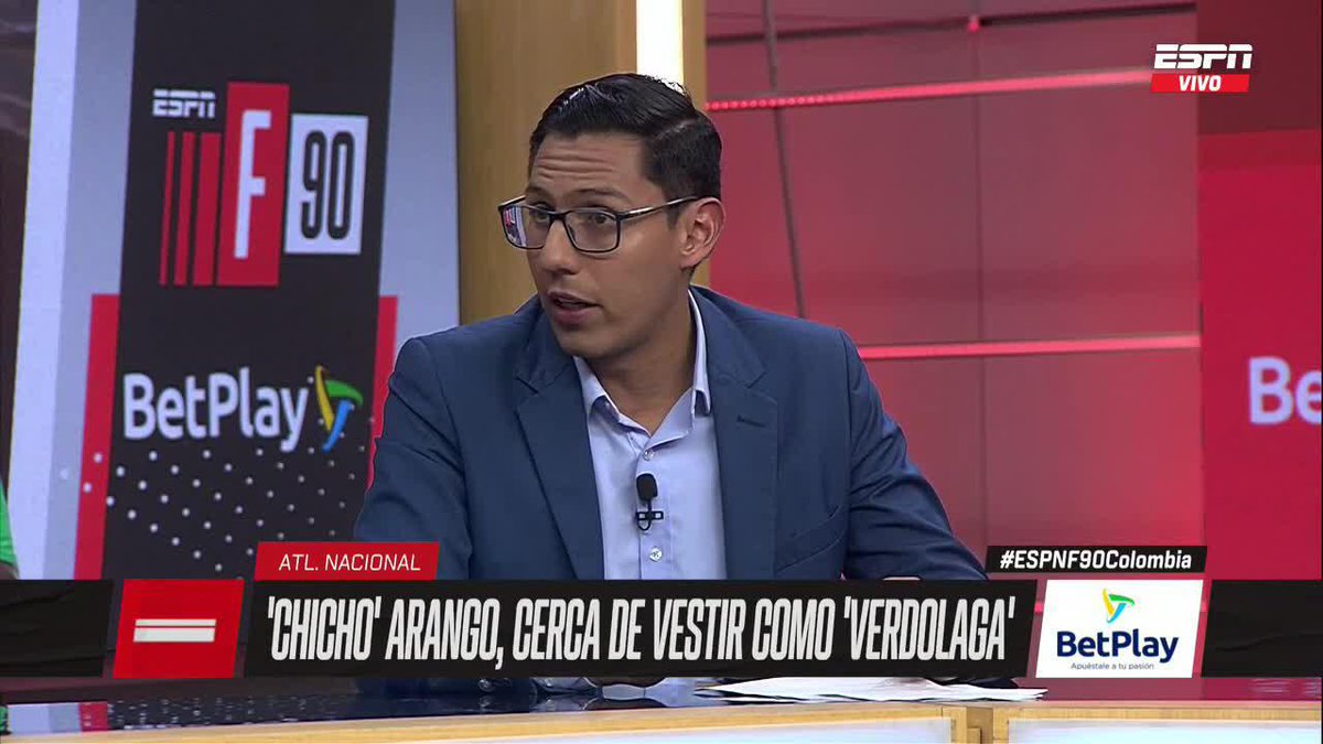 #ESPNF90Colombia 🚨ATENCIÓN: Todos los detalles de la llegada de Chicho Arango a Atlético Nacional "El deseo del jugador fue clave, antes del fin de semana estará en Colombia presentando exámenes médicos" Julián Capera ▶️ No te pierdas F90 en el Plan Premium de #DisneyPlus