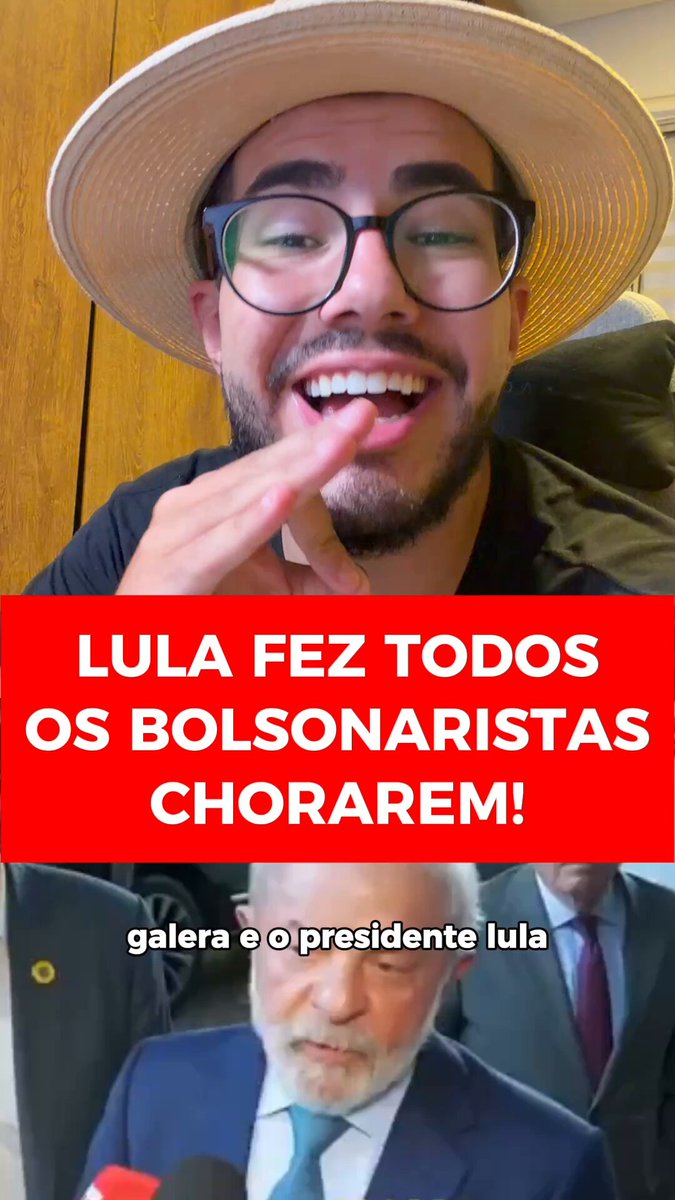 🚨 Hoje é dia da Bolsonarada toda chorar de raiva no banho. Não tem vez pra Flávio, pra Eduardo, nem pra nenhum deles, pq Lula mostrou mais uma vez que É O MAIOR ESTADISTA DE TODOS OS TEMPOS