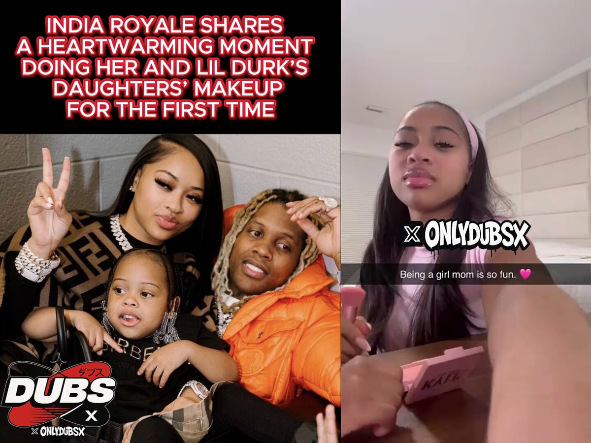 India Royale shares a heartwarming moment doing her and Lil Durk’s daughters’ makeup for the first time 🥹❤️