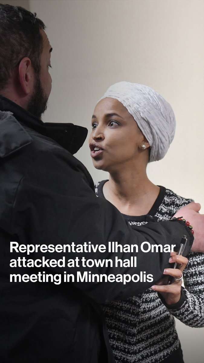 US Representative Ilhan Omar was charged at by a man who appeared to squirt an unknown liquid on her during a town hall gathering in Minneapolis