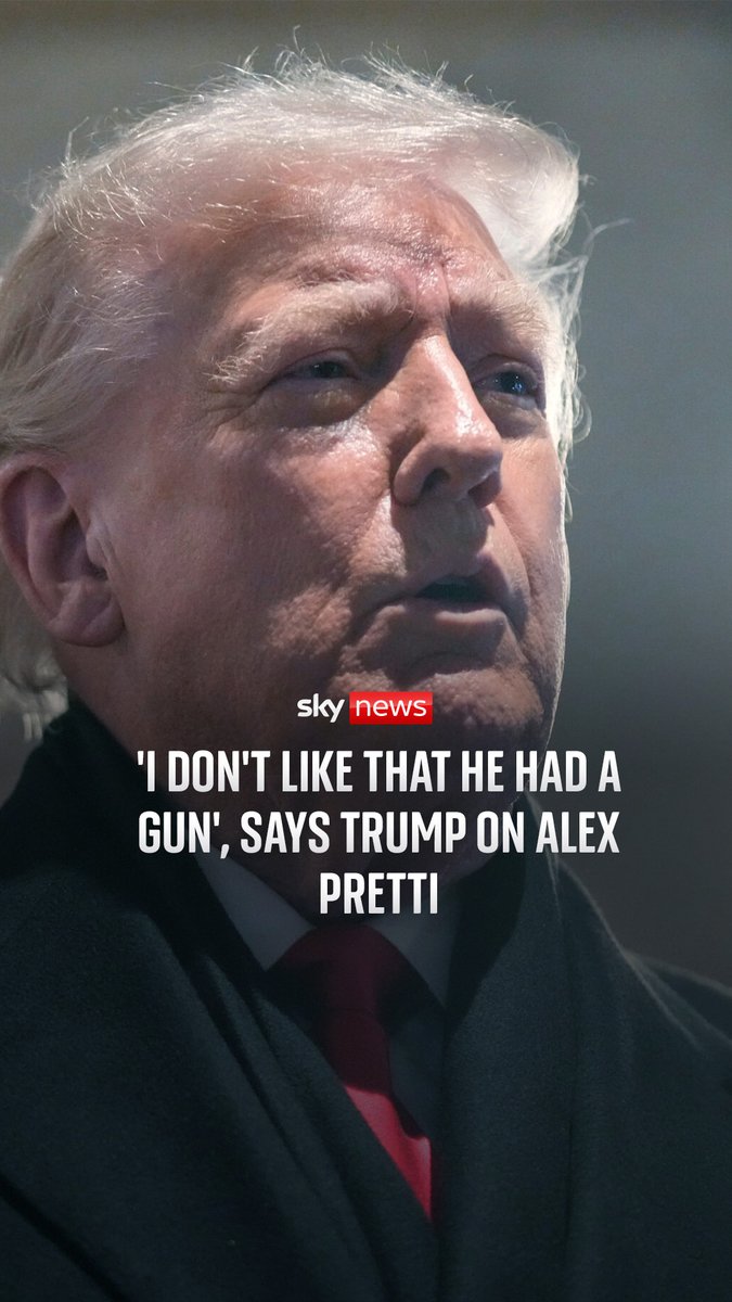 Alex Pretti "should not have been carrying a gun" when he was shot dead by a US Immigration and Customs Enforcement (ICE) agent in Minneapolis, says Donald Trump. Local officials have said he was carrying one legally.