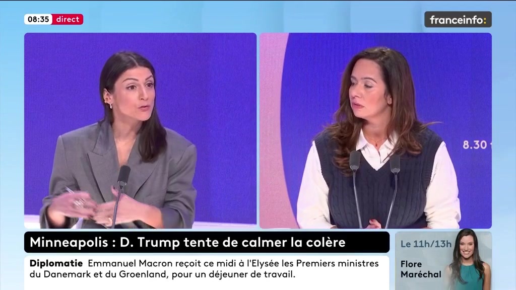 🔴 Importer les méthodes de l’ICE ? ➡️ "Est-ce que mon modèle, c’est la police de D. Trump ? Absolument pas. [...] Le modèle d’interpellation des clandestins en France, on l’a déjà", dit Sarah Knafo, députée européenne de Reconquête et candidate à la mairie de Paris