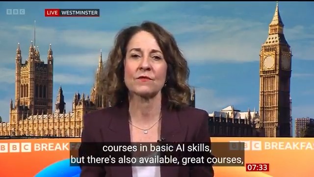 🗣️ “If we want AI to work for Britain, we need Britons who can work with AI” Liz Kendall speaks to BBC Breakfast about our commitment to make sure UK workers benefit from the changes AI will bring.