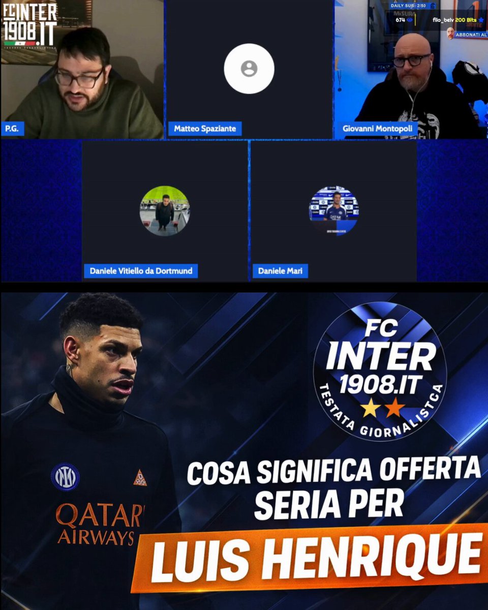 ⚫️🔵🇧🇷Cosa significa offerta "seria" per Luis Henrique Pasquale Guarro Fcinter1908