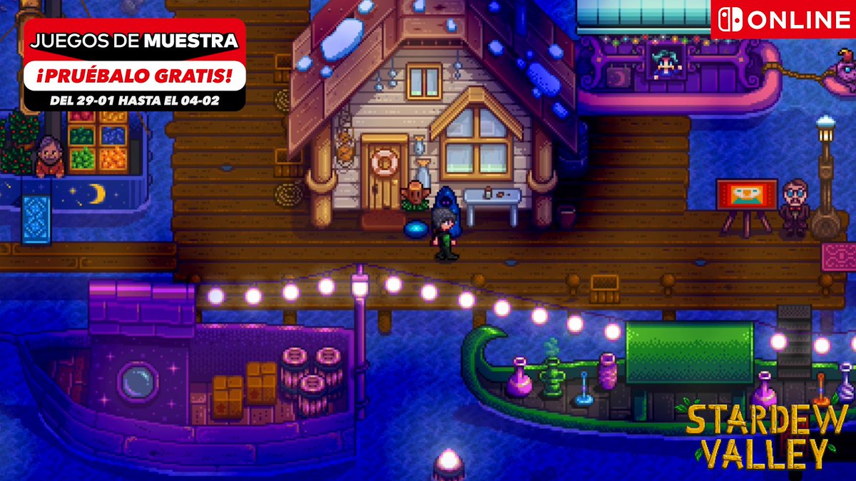 ¡Stardew Valley se pasa de nuevo por los juegos de muestra! Convierte tu finca en una granja con todas las de la ley a partir del 29 de enero; es decir, ¡mañana mismo! Los suscriptores de #NintendoSwitchOnline pueden descargar gratis el juego completo: