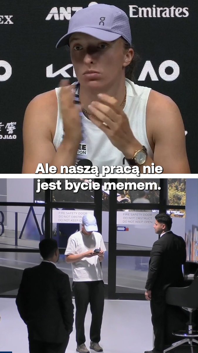 Mocna wypowiedź Igi 🗣 Wiceliderka rankingu - nawiązując do swoich doświadczeń czy wczorajszej złości Coco Gauff - porównuje ciągle filmowanych tenisistów do zwierząt w zoo 🎥 🎙 "Miło byłoby mieć trochę prywatności" Co sądzicie o tych słowach Świątek? #AusOpen #AO26 #JazdaIga
