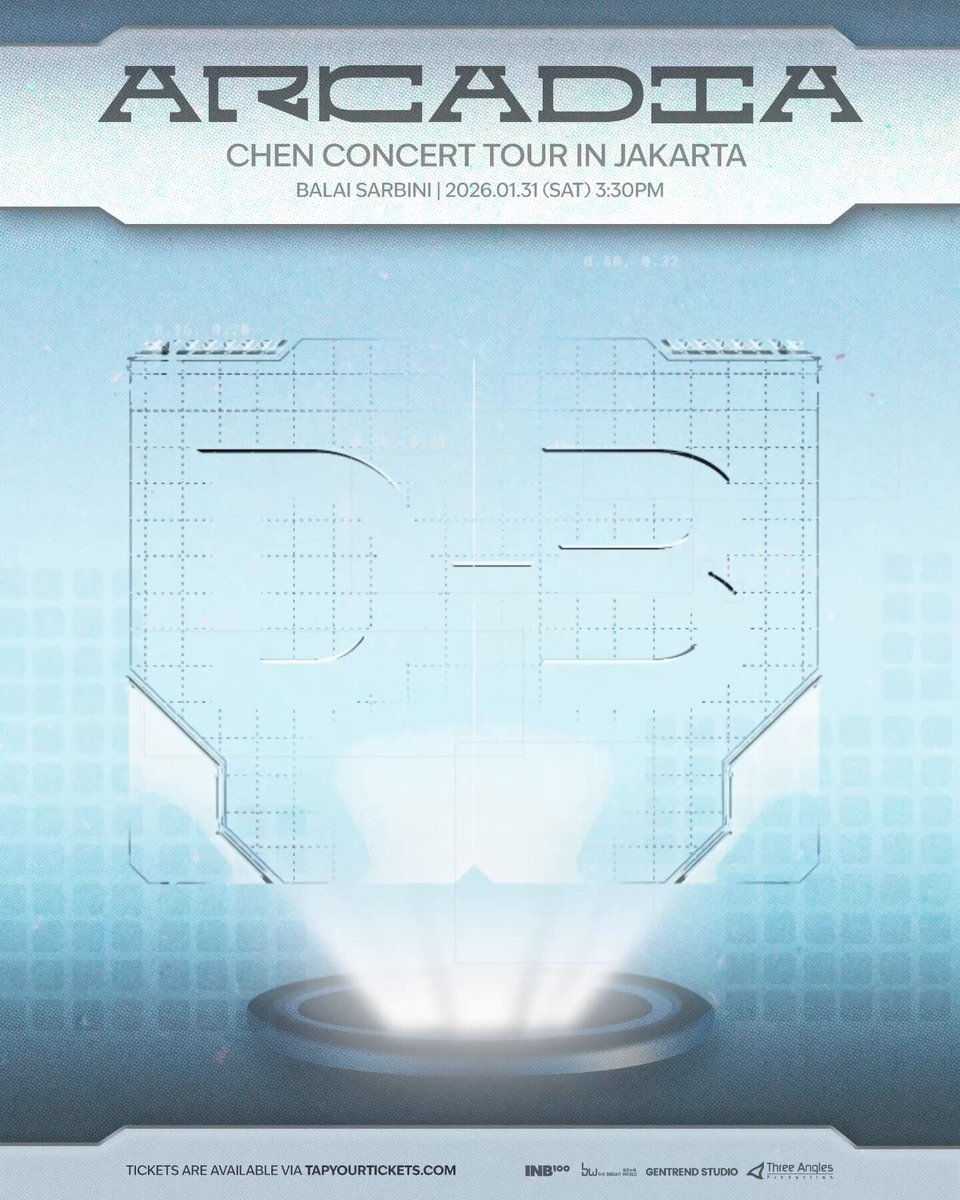 🌠 3 MORE DAYS until Arcadia unfolds for you, JAKARTA! Experience paradise as CHEN transforms the stage to a magical place with his best performances at the CHEN CONCERT TOUR in JAKARTA 🌟 🎫: 🗓️: 31 January 2026 | 3:30 PM 📍: Balai Sarbini CHEN_official #첸 #CHEN #Arcadia #ArcadiaTour #ArcadiaJAKARTA #ThreeAnglesProduction
