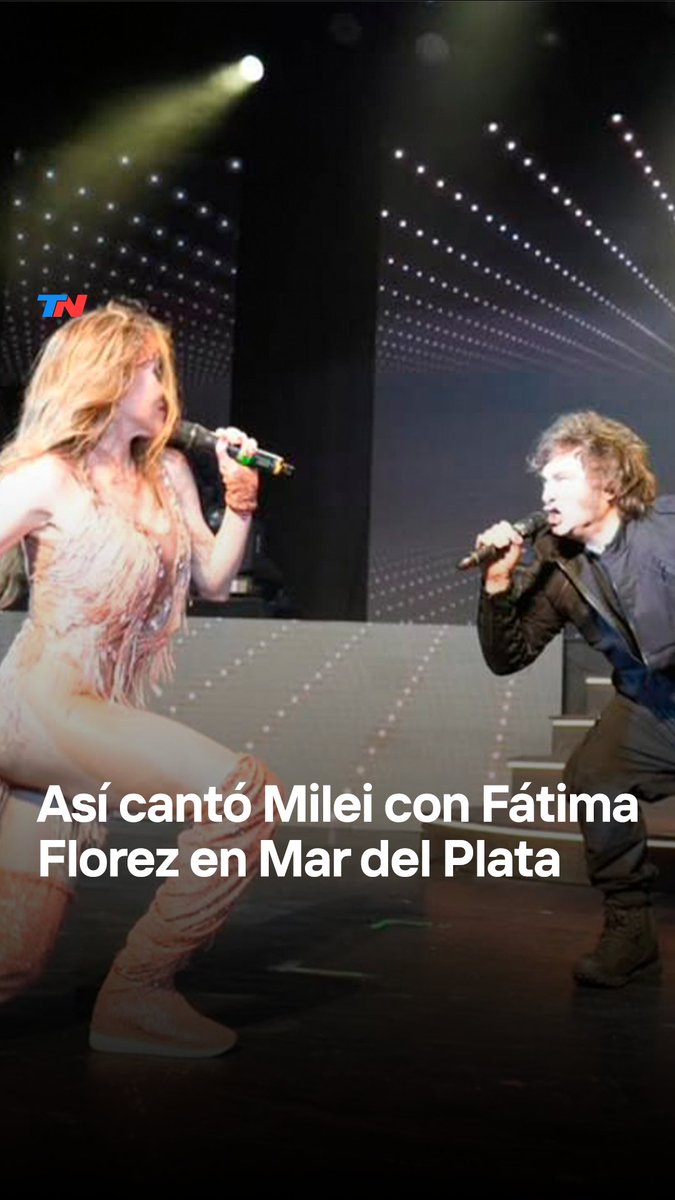 El presidente se subió al escenario con la artista, y cantaron juntos el Rock del gato, un clásico de los Ratones Paranoicos.