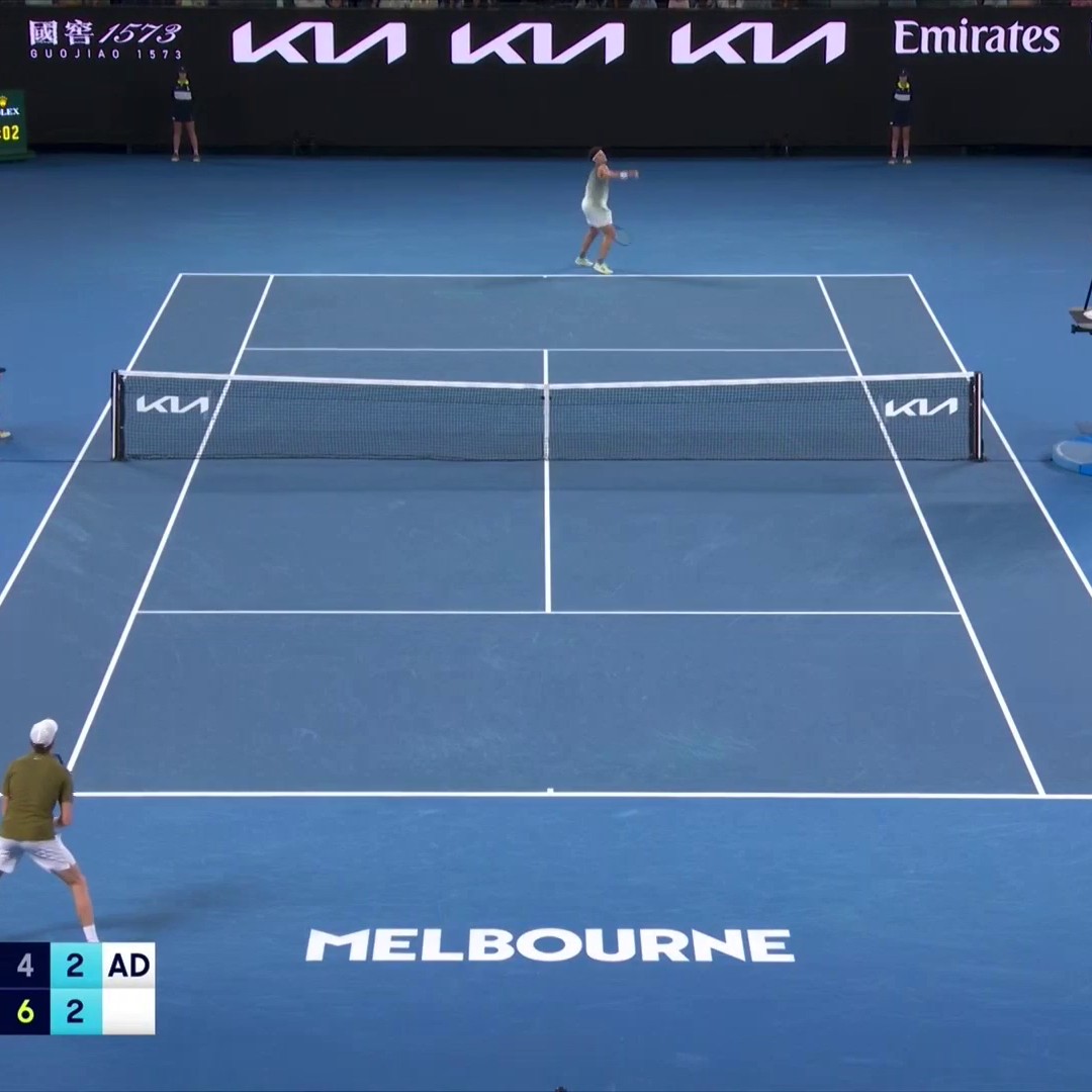 Sublime dropshot from Ben Shelton 🤩 The softest of touches from the American against Jannik Sinner 🇺🇸🤌 🇦🇺 Watch and stream the 2026 Australian Open live on TNT Sports and Discovery+
