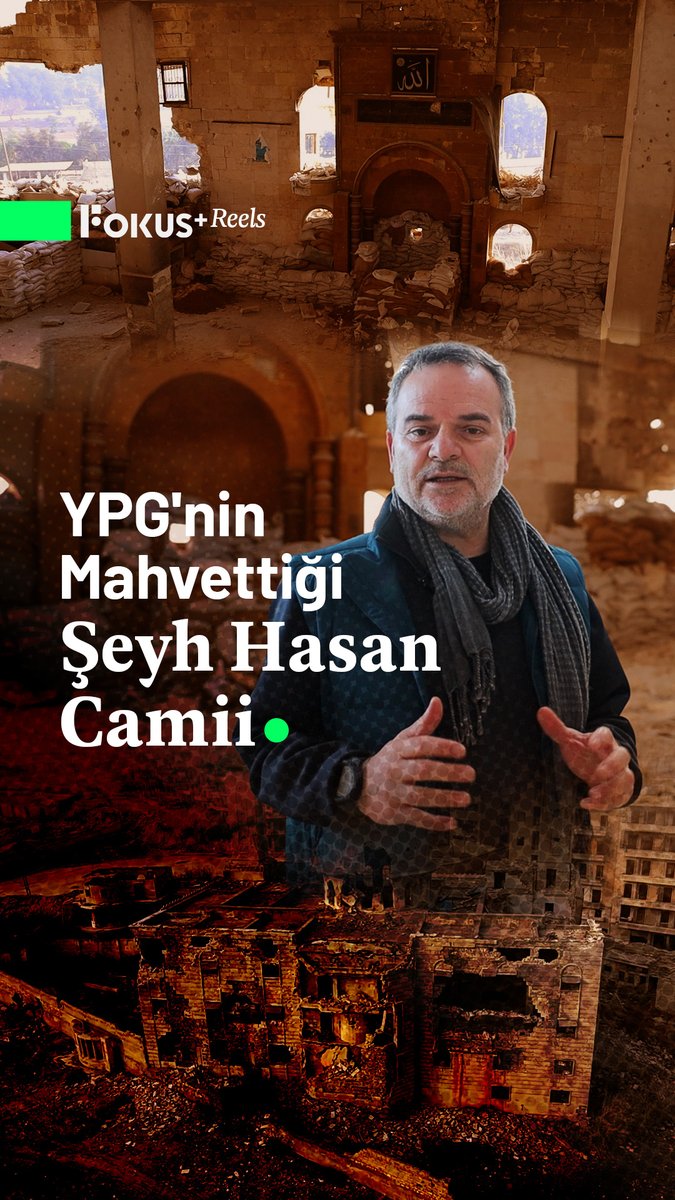 ➕ “Cami Kürtler için kutsal bir yer. Fakat YPG'nin cami anlayışı, din anlayışı burada kendisini gösteriyor.” ▪️ Suriye’deki Şeyh Maksud Mahallesi’nde YPG tarafından en çok zarar gören yapılardan biri Şeyh Hasan Camii. ▪️ Cami keskin nişancılar için bir siper olarak kullanıldı, altına tüneller kazıldı, ciddi derecede tahribata maruz kaldı. ▪️ Gazeteci Kemal Öztürk (Kemal Öztürk) mevcut durumu sahadan Fokus+ için anlattı.