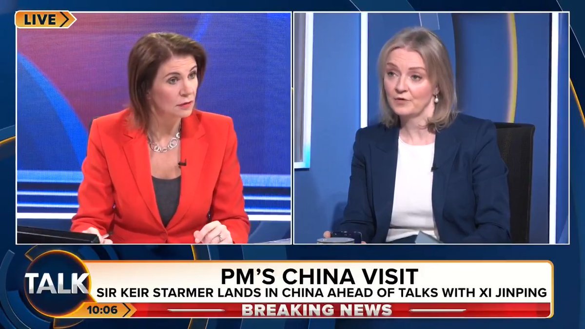 🚨"We've got far too many officials in our Government who are beholden to China." Former Prime Minister Liz Truss says she "cannot rule out" that there are UK Government officials who are "bought and paid for by the Chinese". Julia Hartley-Brewer | Liz Truss