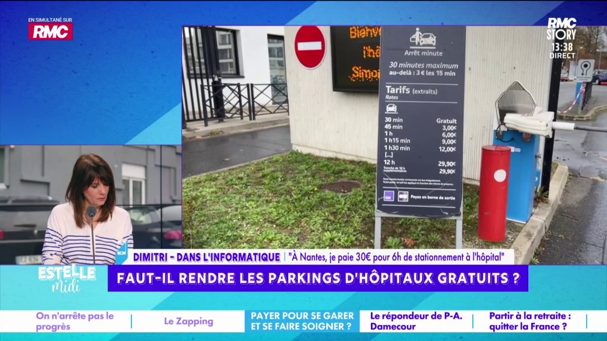 🏥 Rendre les parkings d’hôpitaux gratuits ? 📞 Dimitri : "Je suis en dialyse, je dois aller 3 fois par semaine à l'hôpital et pour 4h de parking, ça coûte 30€ ! J'ai mon rendez-vous et je dois courir après car je me fais taxer 6€ pour 4 minutes de dépassement !" #EstelleMidi
