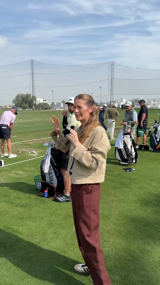 Wednesday on the range with lead commentator Ali Whitaker 🎙️ #BahrainGolfChamps