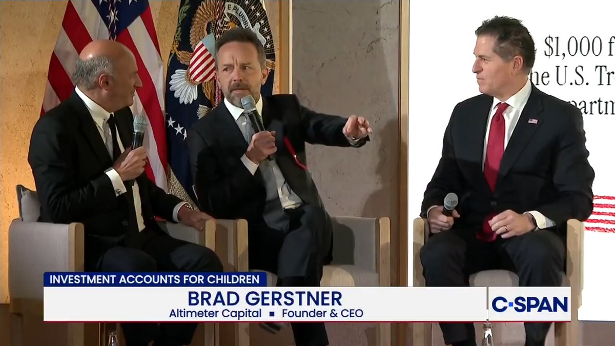 Altimeter CEO Brad Gerstner at Trump Accounts Summit: "This isn’t a government program…This is the antidote to Socialism. The antidote to Socialism is more Capitalism."