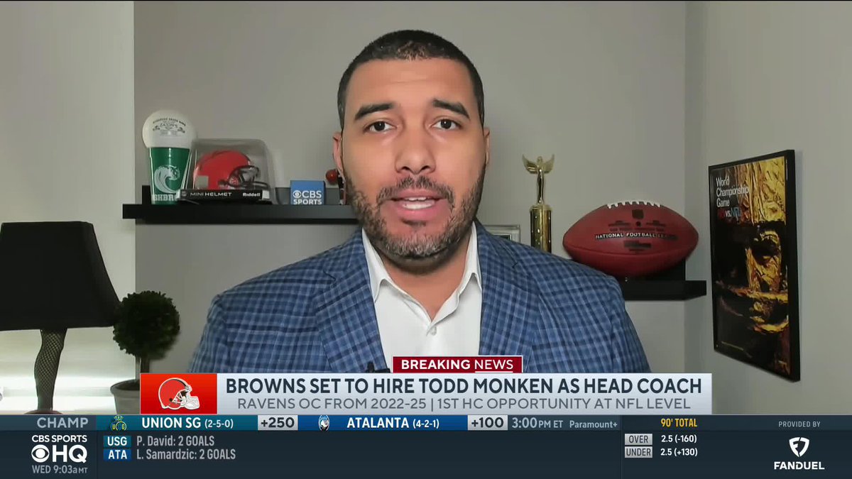 .Jonathan Jones reacts to the Browns hiring Todd Monken as next head coach.