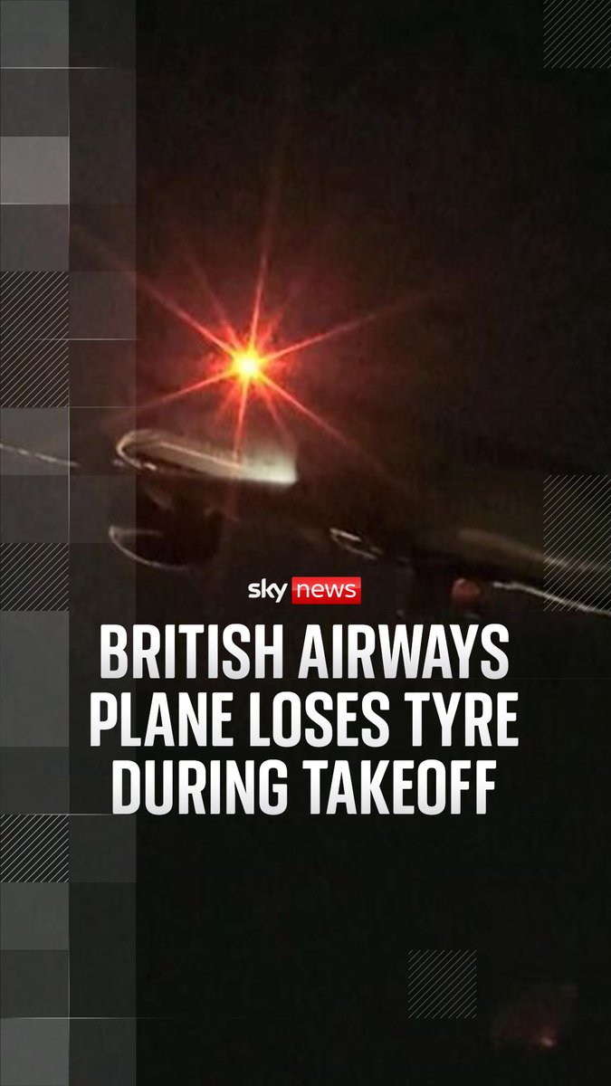A British Airways plane lost a tyre when taking off from Harry Reid International Airport in Las Vegas. The airline says the plane landed safely in London without further incident. 🔗