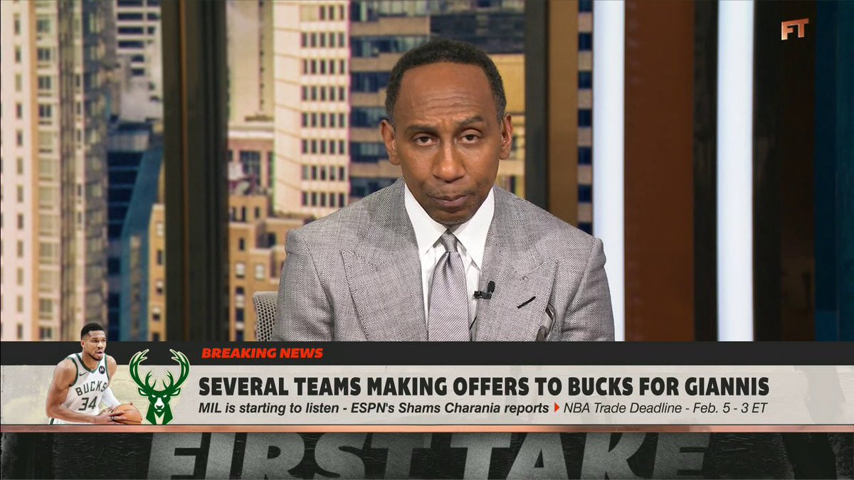 "The love affair is over. There should be an extreme level of appreciation of the greatness that he's put on display and the fact that he delivered a championship to the franchise." 💯 Stephen A Smith reacts to the Bucks listening to trade offers for Giannis 🏀