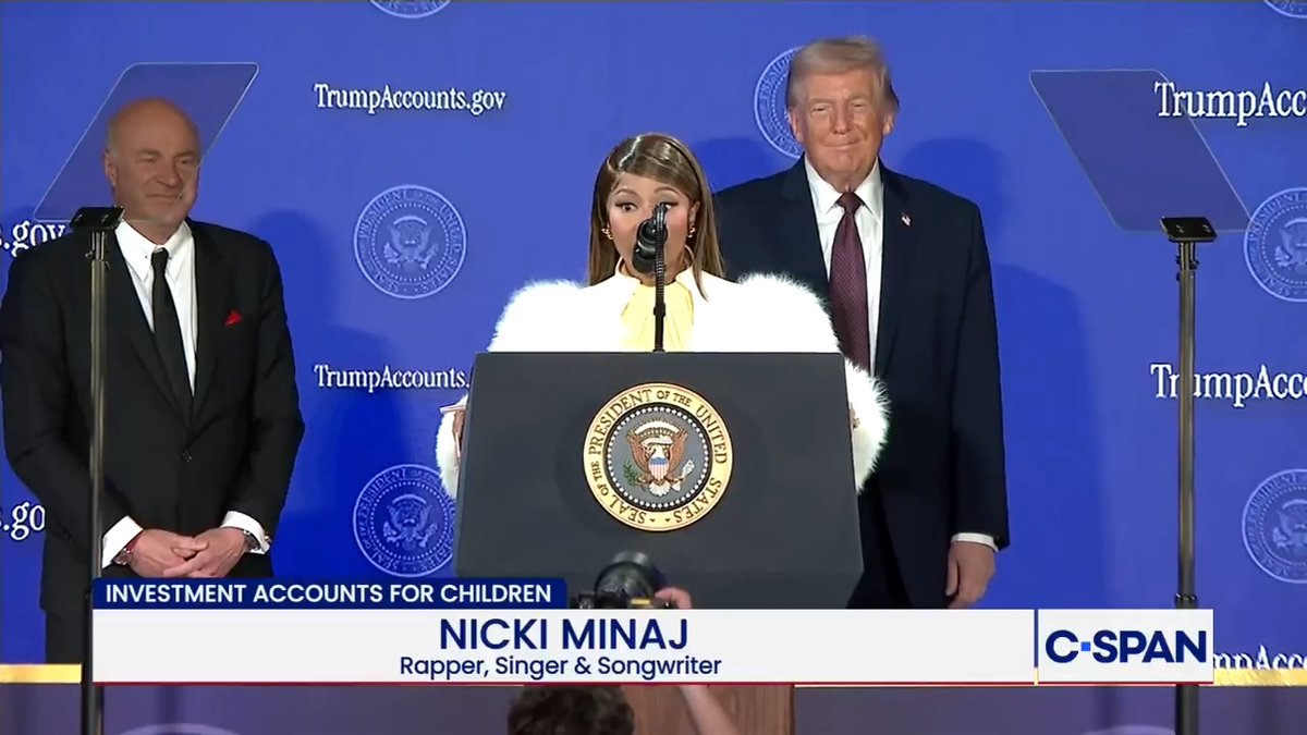 .Nicki Minaj at the President Trump's Summit: "I am probably the president's number one fan, and that's not going to change…He has a lot of force behind him, and God is protecting him."