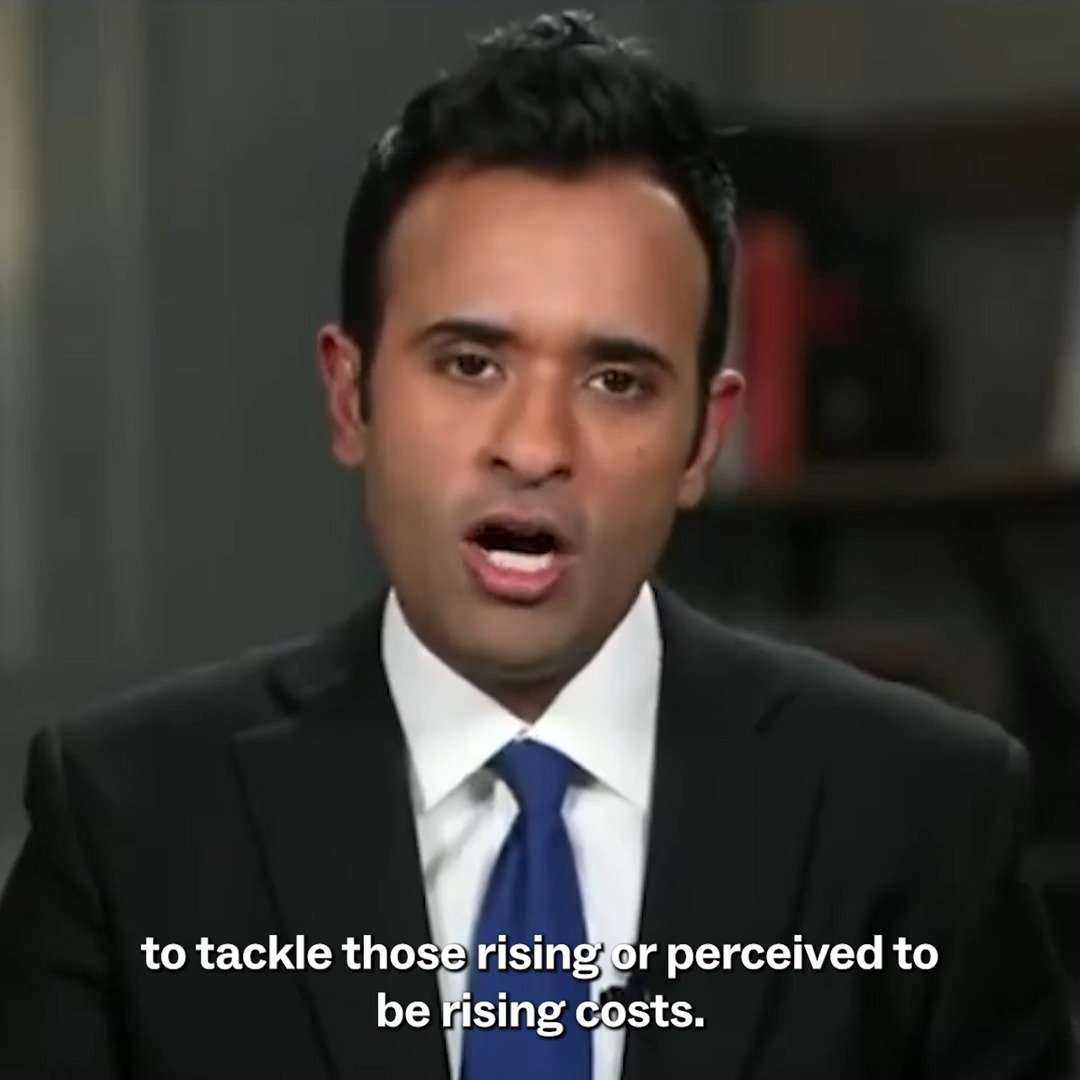 WATCH: Billionaire Vivek Ramaswamy gaslights Ohioans, saying the skyrocketing costs they see every single day are just "perceived to be rising." Tell that to families feeling the squeeze.