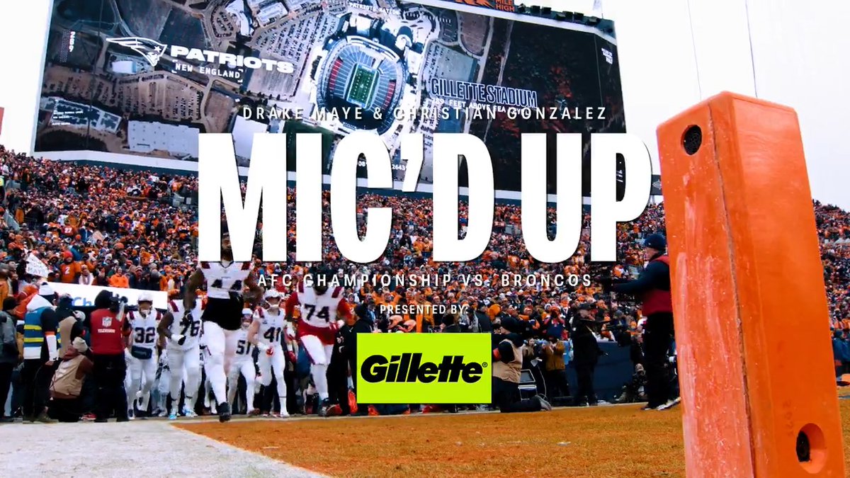 .Drake Maye & Gonzo mic'd up for the AFC Championship Game. Enjoy ๐