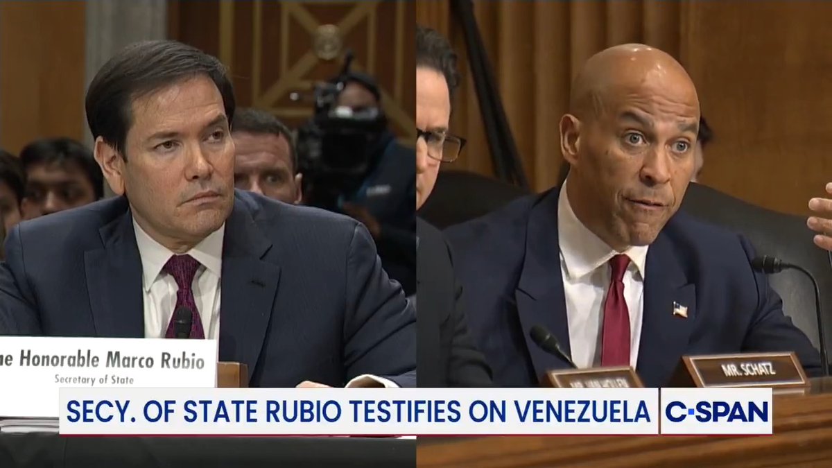 .Sen. Cory Booker: "It is very frustrating to me that we still have a repressive regime in power in Venezuela suppressing human rights, yet we are cooperating with them, we are funding them..."