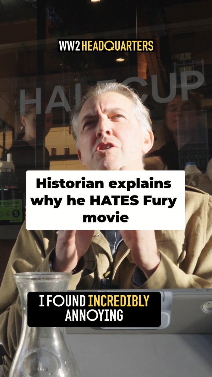 James Holland has some very strong opinions on Fury 😂 Head to our YouTube channel to get a closer look at the real Fury tank - and hear a lot more of James’ thoughts! Are you with him? 🤔 #ww2 #fury #tanks #history #furymovie