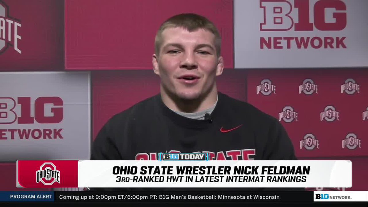 "I fell in love with it right away." Ohio State Wrestling' Nick Feldman shares how his love for wrestling first took shape 👇 #B1GToday