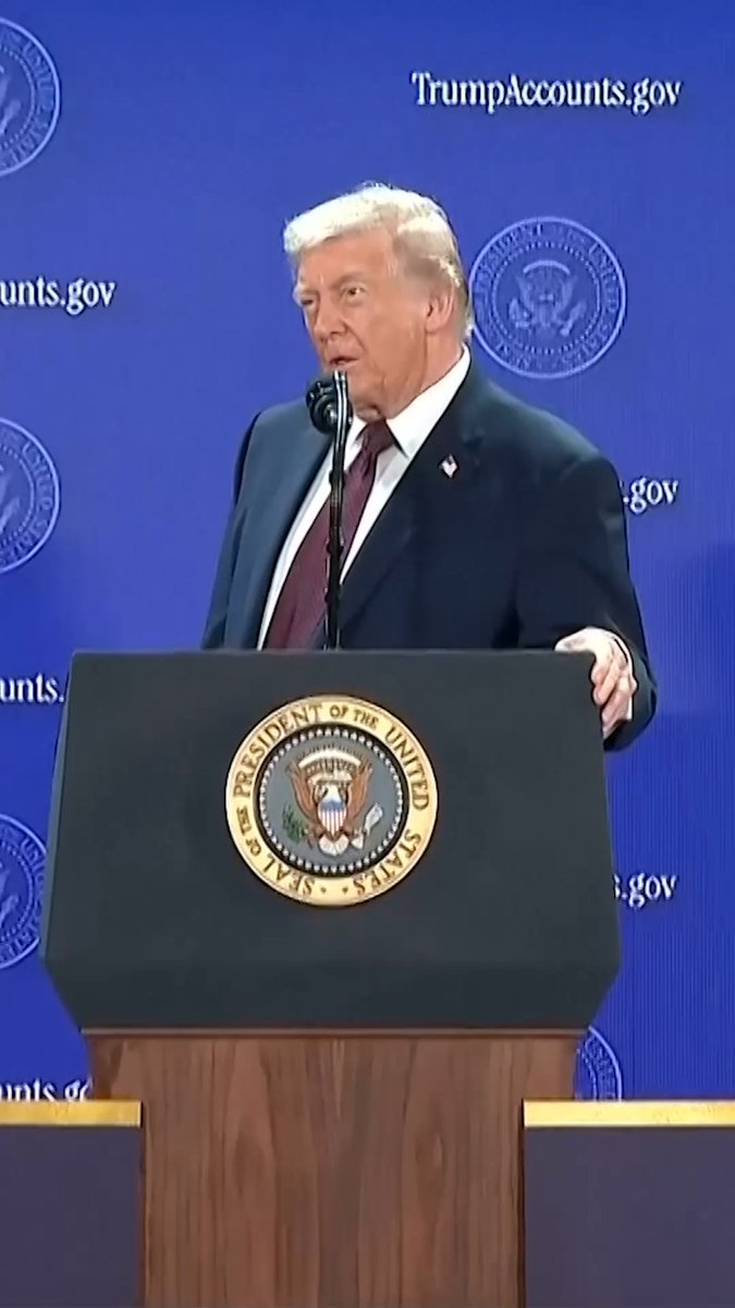 "For the first time ever, we're going to give every newborn American child a financial stake in the future." President Donald Trump introduced "Trump accounts" Wednesday, which give $1,000 to children born between the start of 2025 and the end of 2028 — money that can be put into individual retirement accounts