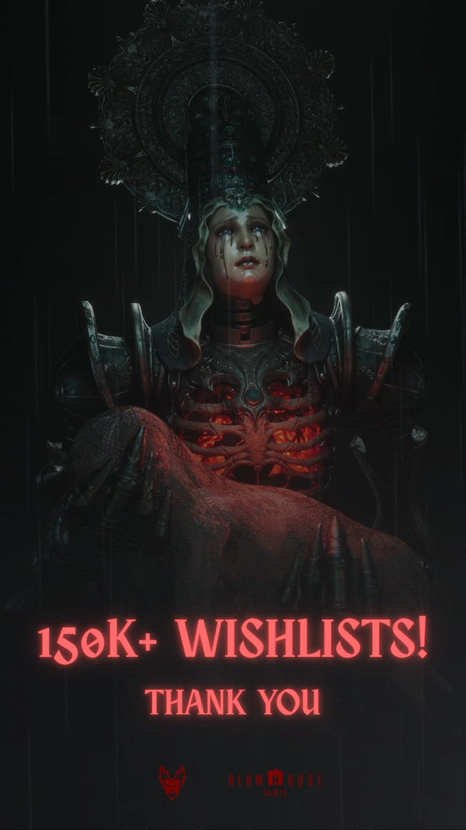 Crisol has reached over 150k+ wishlists on Steam 🎉 Fun fact: This is Vermila’s first game, crafted by a small indie team with a ton of passion in their vision. 🩸 As a thank you, here is another track from Crisol - "Volverán Las Oscuras Golondrinas":