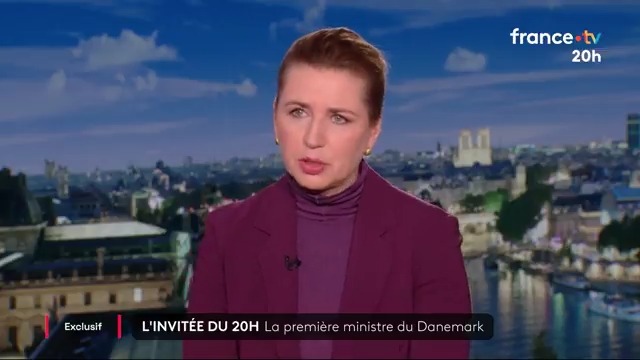 🇩🇰⚡️ « Il faut que nous nous armions au plus tard d’ici 2030, sinon ça sera trop tard" déclare Mette Frederiksen à propos de l'Europe. La Première ministre du Danemark appelle également à produire plus d’armement dans l'UE. #JT20h