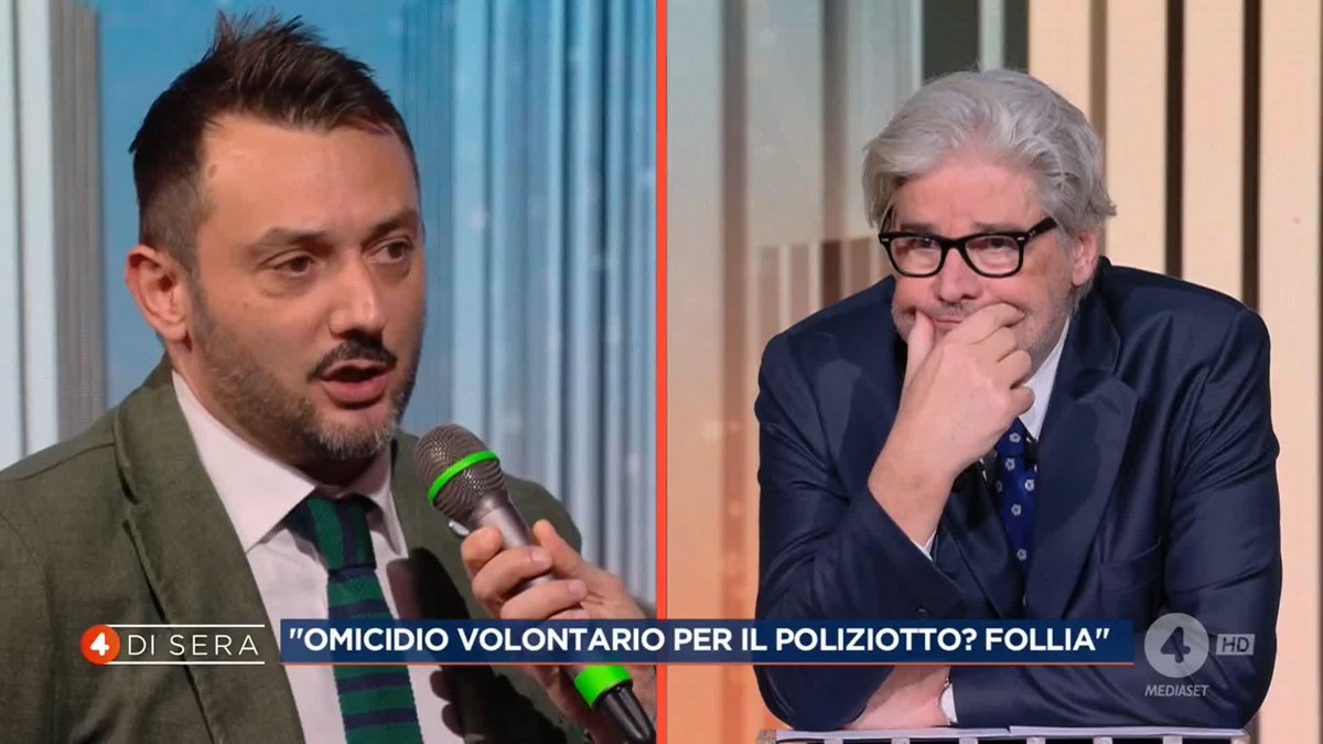 "Parlare di omicidio volontario per il poliziotto equivale a dire che sia uscito di casa con l’intento di andare al parchetto e uccidere. È una spersonalizzazione del lavoro quotidiano degli agenti." Luca Capalbo, ospite in studio a #4disera