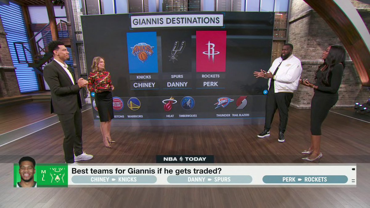 The NBA trade deadline is rapidly approaching, and the crew weighs in where they want Giannis to land ⤵️ 🙌