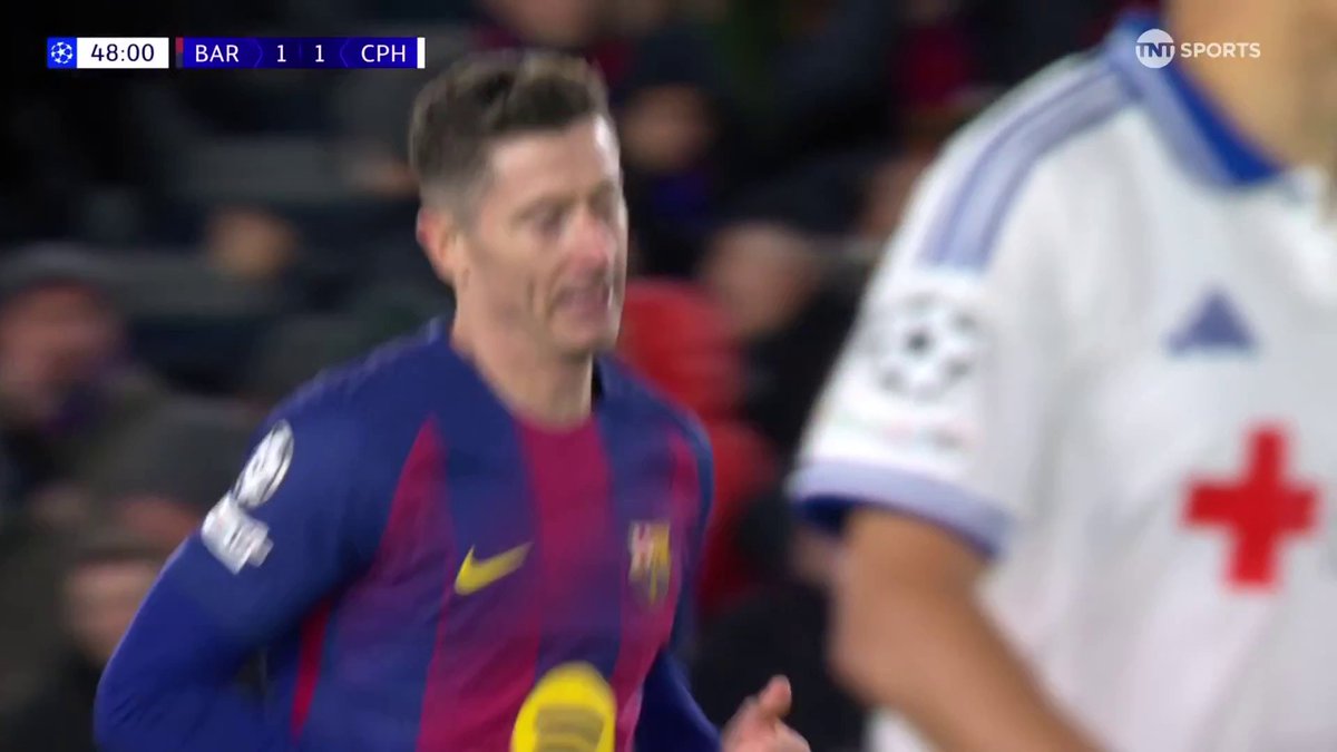 Lamine Yamal puts it on a plate for Robert Lewandowski to bring Barcelona level 🤝 📺 TNT Sports &amp; discovery+ UK