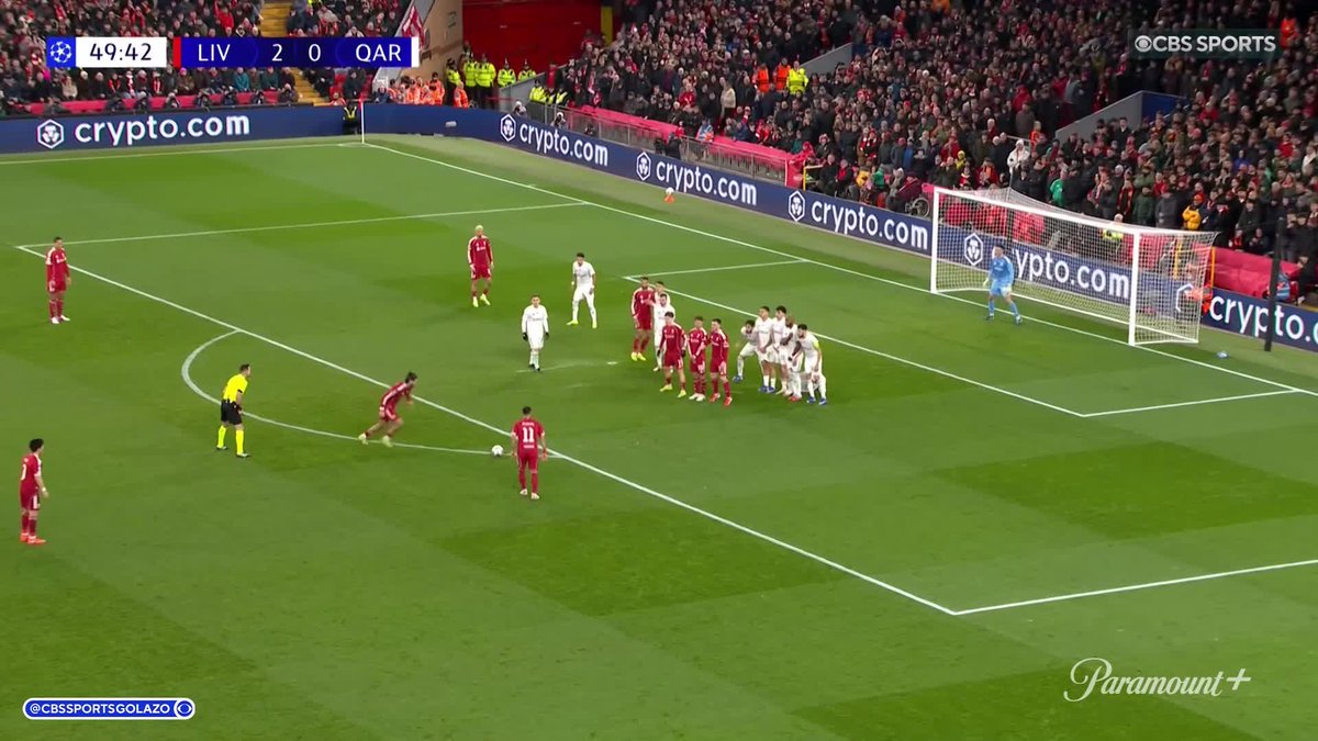 Mo Salah free kick BRILLIANCE ๐ซ The Egyptian king showing his class ๐