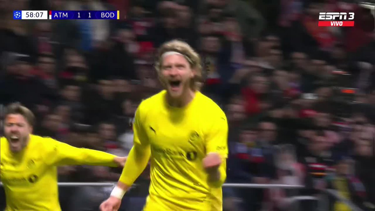 🤯🇳🇴 BODØ/GLIMT SE LO DA VUELTA AL ATLÉTICO MADRID EN CHAMPIONS LEAGUE. El gol es realmente INSÓLITO. 😳