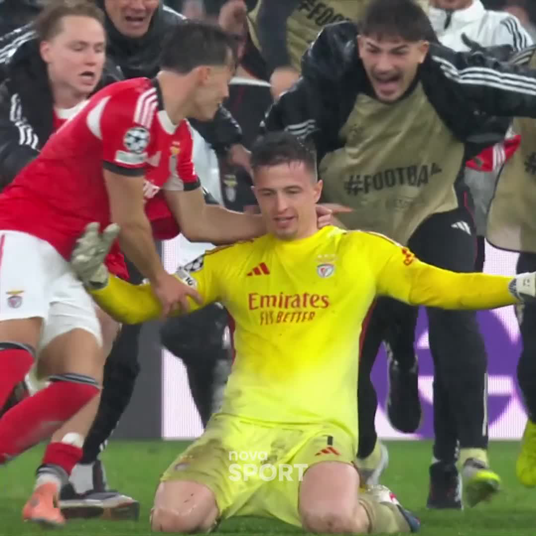 Aby postoupila Benfica do vyřazovací fáze LM, potřebovala porazit Real o dva góly. Za stavu 3:2 tak šel před poslední akci zápasu dopředu i ukrajinský brankář Anatoliy Trubin. A byl to právě on, kdo nakonec vstřelil postupový gól. 🤯🤯🤯