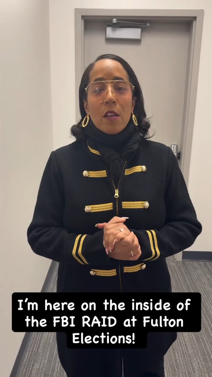 Fulton County Commissioner Mo Ivory, Esq. posted an update from the county's Department of Registration & Elections office, where the FBI is currently raiding the building. In an Instagram video, she says Trump's FBI is trying to take the archived 2020 election ballots.