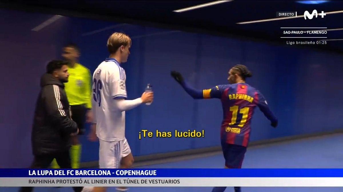 😡 "¡Te has lucido!". El enfado de Raphinha con el linier. #LaCasaDelFútbol #UCL