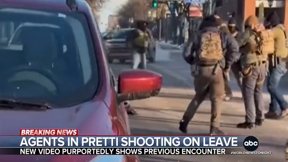 New video shows a man who appears to be ICU nurse Alex Pretti in a struggle with federal agents, 11 days before Pretti was fatally shot. Two federal officers who shot Pretti are on paid administrative leave, sources say. Matt Rivers has new reporting.