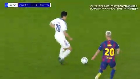 バルセロナ戦で堂々のプレーを見せる鈴木淳之介🇯🇵🔥 レヴァンドフスキに競り勝つ跳躍力も披露💥 🎥WOWOWサッカー #UCL