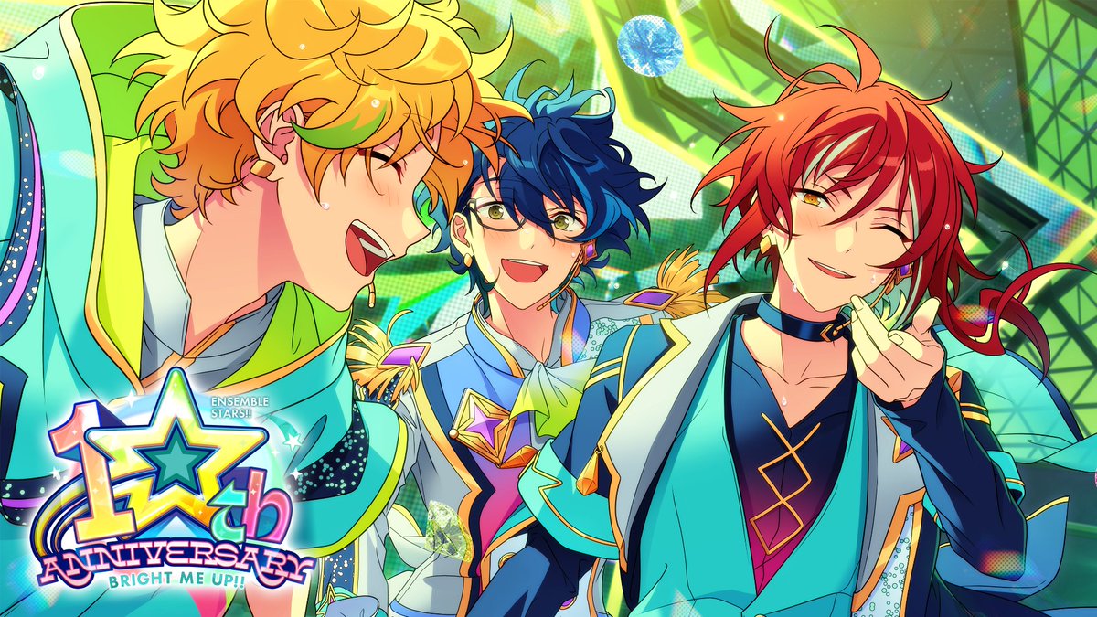 【🎊10周年記念イラスト公開🎊】 第四弾で登場するユニット ⚡️『Switch』公開‼ ⚡️ 最後のユニットは18時に公開します! ぜひお楽しみに♪ #あんスタ #あんスタ10周年