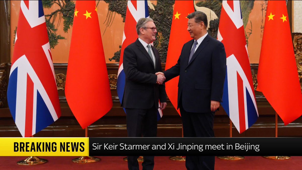 'It's not all plain sailing, but I think from the top of the bilateral meeting, these are two countries that clearly want to do business together' Beth Rigby gives her analysis on Sir Keir Starmer and Chinese President Xi Jinping's meeting ⬇️
