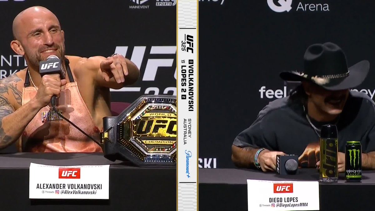 Alexander Volkanovski whipped out the singing for Diego Lopes once again. ๐
๐ #UFC325
