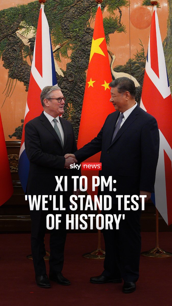 Chinese President Xi Jinping tells Sir Keir Starmer that "sometimes good things take time" at a meeting in Beijing. Starmer is the first UK prime minister to visit China in eight years. Politics latest 🔗