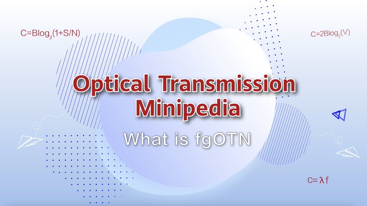 Fine‑grain Optical Transport Network technology is helping industries run on more efficient, more stable connections that avoid wasted bandwidth. Watch Huawei's Optical Transmission Minipedia to learn how fgOTN supports the growing demands of next generation premium networks.
