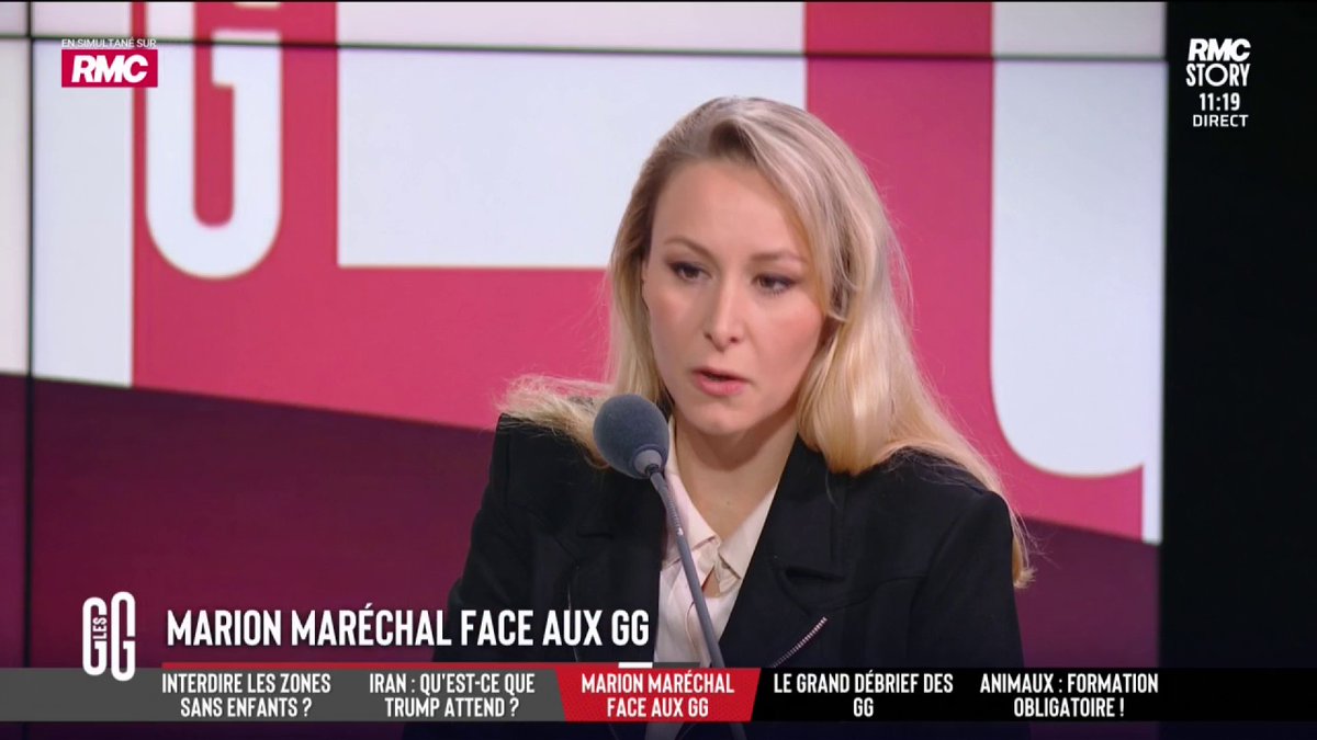 Marion Maréchal sur Jordan Bardella "Marine Le Pen a-t-elle eu raison de 'vendre' le RN en viager à monsieur Bardella ?" 💬 "Peu de responsables politiques assurent leur succession comme l’a fait Marine Le Pen. Jordan Bardella fait preuve d’une précaution indéniable." #GGRMC