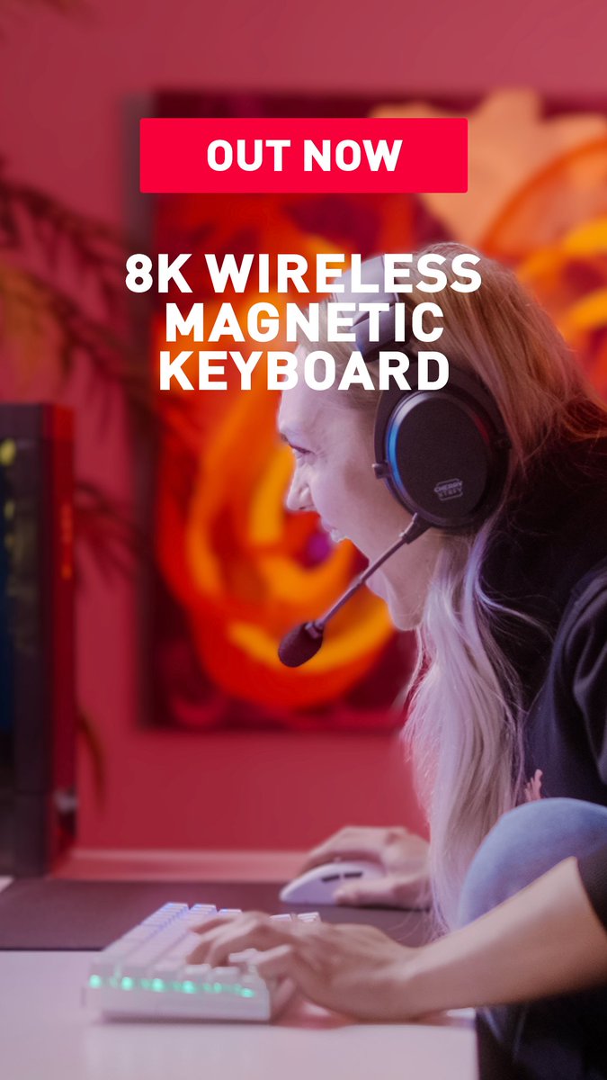 Out now! 💥 MX 8.2 Pro TMR Wireless keyboard. More than magnetic. ⚡ 8000 Hz ultra-fast wireless 🧲 CHERRY MK Crystal Magnetic switches 🎯 0.01 mm TMR precision 🔁 Magnetic + mechanical hot-swap 👉 Check it out at and your local reseller.