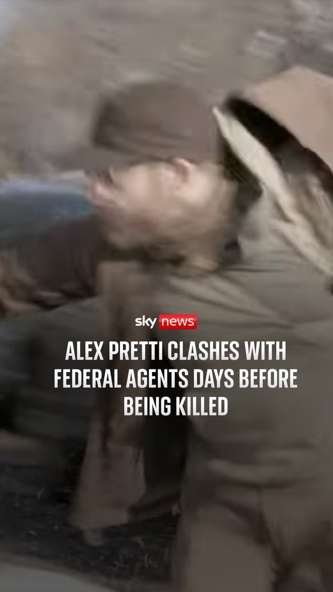 A new video, filmed 11 days before Alex Pretti was shot dead by ICE agents in Minneapolis, shows a separate incident between Pretti and immigration officers. A Pretti family representative confirmed to Sky's US partner network NBC News that the man in the video is Alex Pretti.