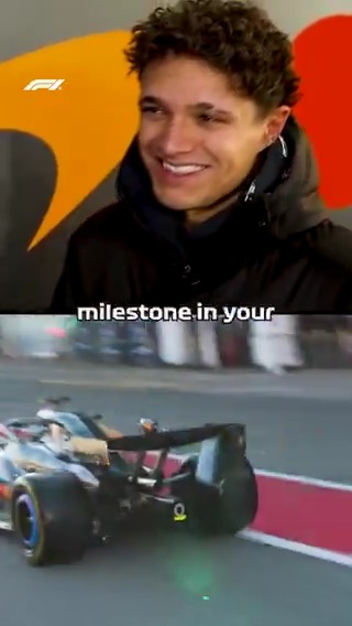 A special moment for Lando, and he can't stop smiling about it! 😊 #F1