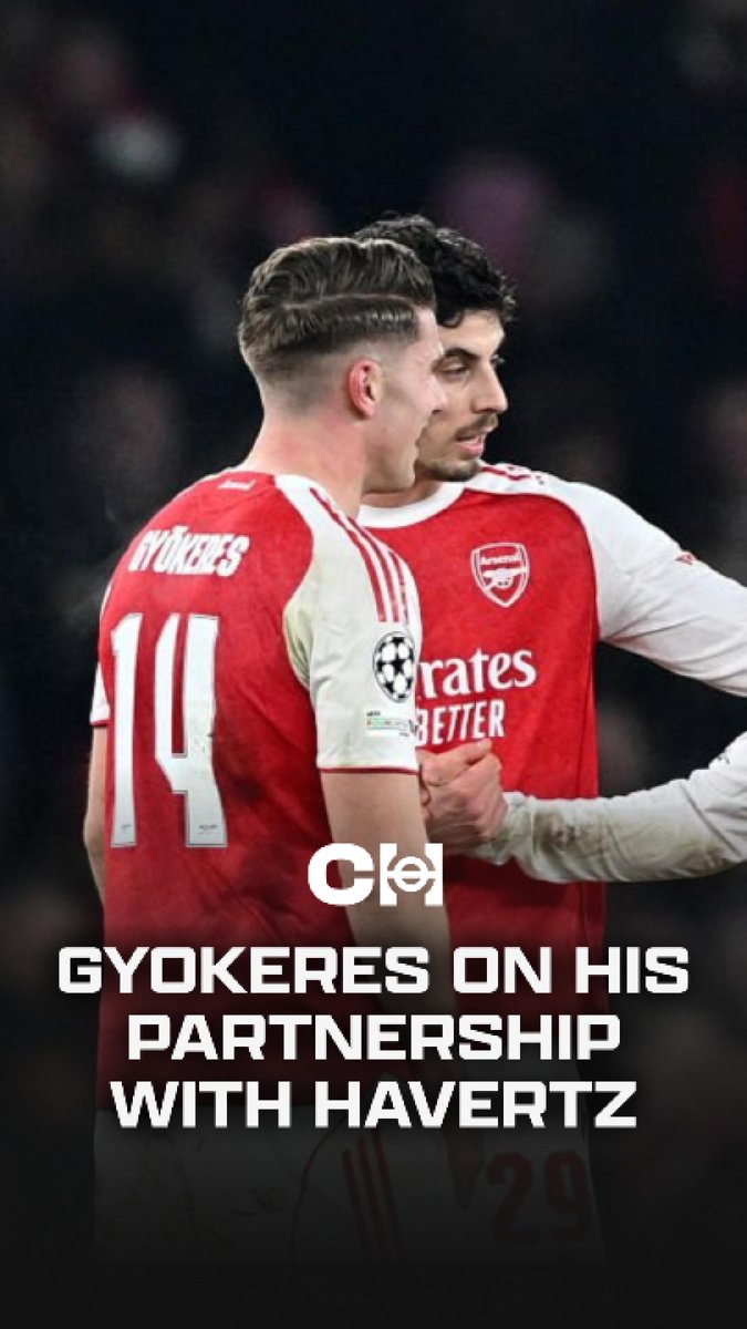 🗣️ Viktor Gyökeres on his partnetship with Kai Havertz: "Obviously it was great to get the ball from him so early on and to score a goal and then yeah he obviously did the great on the other two goals as well so yeah really really happy for him."